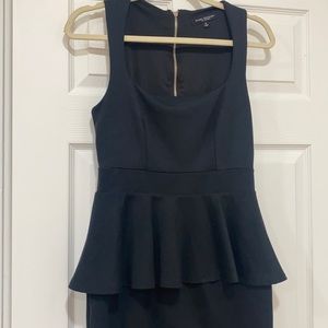 Black peplum dress
